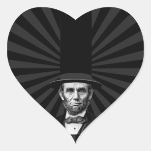 Abraham Lincoln Erklärung zur Präsidentschaftswahl Herz-Aufkleber