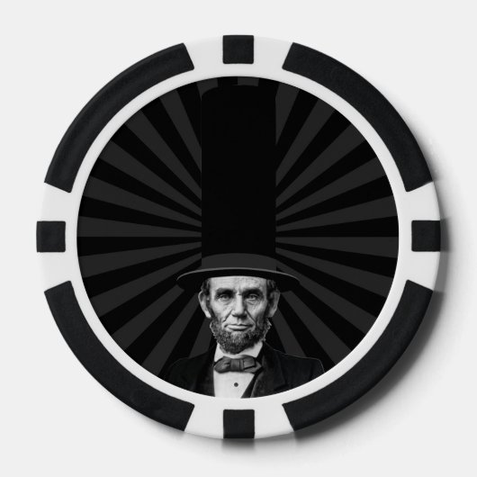Abraham Lincoln Erklärung zur Präsidentschaftswahl Pokerchips (Vorderseite)