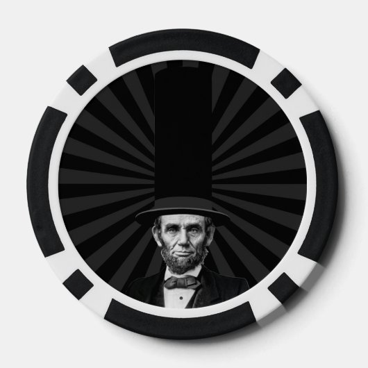 Abraham Lincoln Erklärung zur Präsidentschaftswahl Pokerchips (Rückseite)