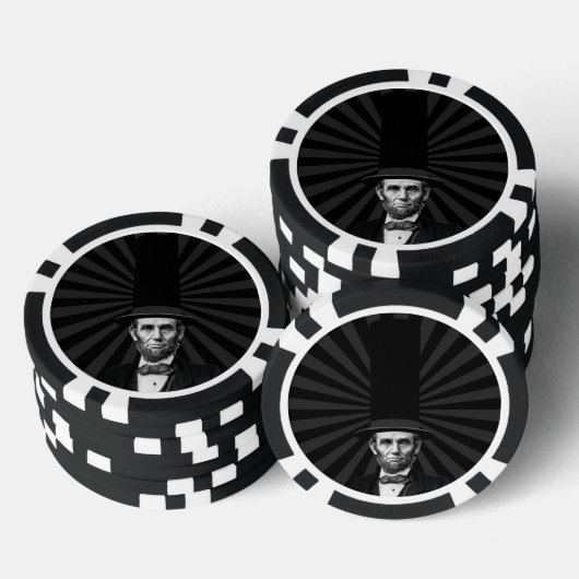 Abraham Lincoln Erklärung zur Präsidentschaftswahl Pokerchips (Stapel)
