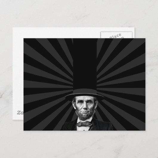 Abraham Lincoln Erklärung zur Präsidentschaftswahl Postkarte (Vorne/Hinten)