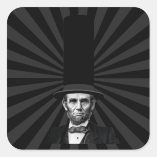 Abraham Lincoln Erklärung zur Präsidentschaftswahl Quadratischer Aufkleber