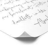 Abraham Lincoln Erntedank Day Speech Poster (Ecke)