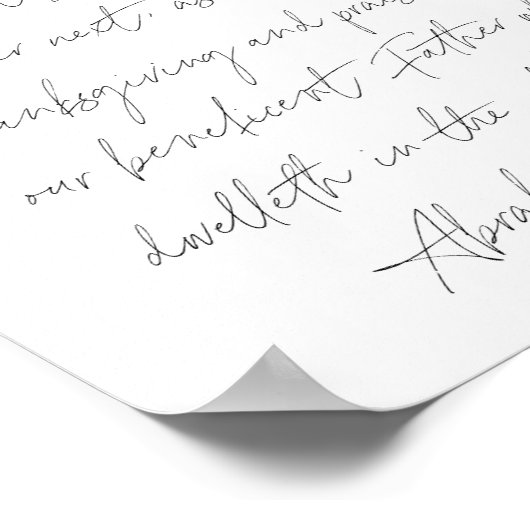 Abraham Lincoln Erntedank Day Speech Poster (Ecke)