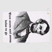 Abraham Lincoln Fore Score Golfhandtuch (Horizontal)