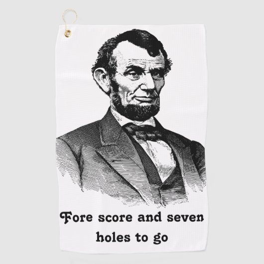 Abraham Lincoln Fore Score Golfhandtuch (Vorderseite)