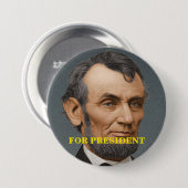 Abraham Lincoln für Präsident Button (Vorne & Hinten)