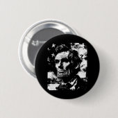 Abraham Lincoln Geschichtslehrer Präsident 4. J Button (Vorne & Hinten)