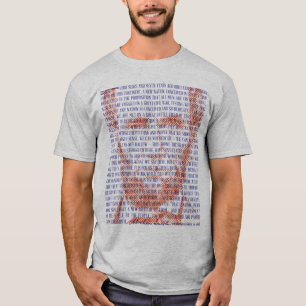 Abraham Lincoln & Gettysburg Anschrift in Red & Bl T-Shirt