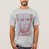 Abraham Lincoln & Gettysburg Anschrift in Red & Bl T-Shirt (Vorderseite)
