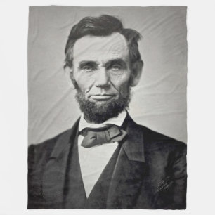 Abraham Lincoln Gettysburg Portrait Fleecedecke