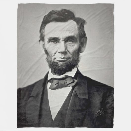 Abraham Lincoln Gettysburg Portrait Fleecedecke (Vorderseite)