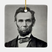Abraham Lincoln Gettysburg Portrait Keramikornament (Rückseite)