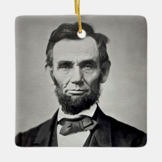 Abraham Lincoln Gettysburg Portrait Keramikornament (Vorderseite)