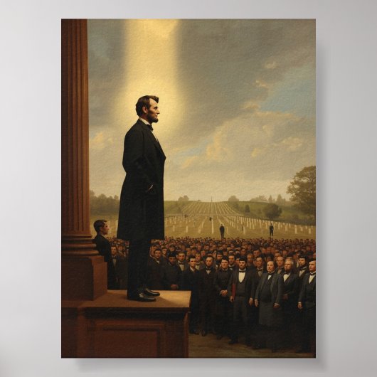 Abraham Lincoln: Gettysburg-Rede Poster (Vorne)