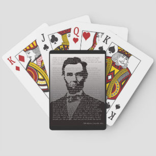 Abraham Lincoln Gettysburg Rede und Karte Spielkarten
