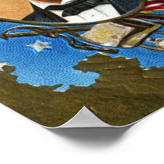 Abraham Lincoln Giving Gettysburg Rede Poster (Ecke)