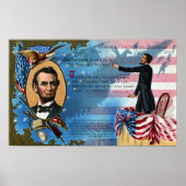 Abraham Lincoln Giving Gettysburg Rede Poster (Vorne)