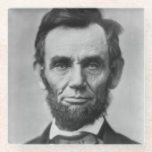Abraham Lincoln Glasuntersetzer (Vorderseite)