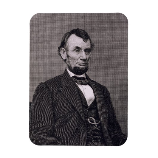 Abraham Lincoln, graviert von einem Foto von Wil Magnet (Vertikal)