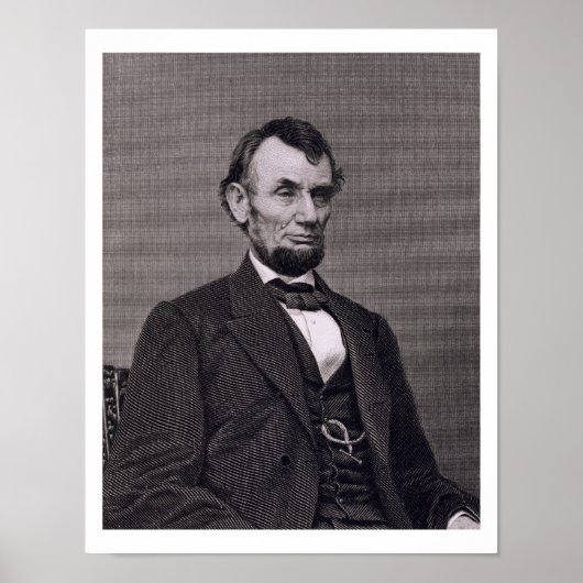 Abraham Lincoln, graviert von einem Foto von Wil Poster (Vorne)
