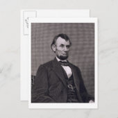 Abraham Lincoln, graviert von einem Foto von Wil Postkarte (Vorne/Hinten)