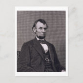 Abraham Lincoln, graviert von einem Foto von Wil Postkarte (Vorderseite)