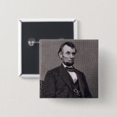Abraham Lincoln, graviert von einer Fotografie Button (Vorne & Hinten)