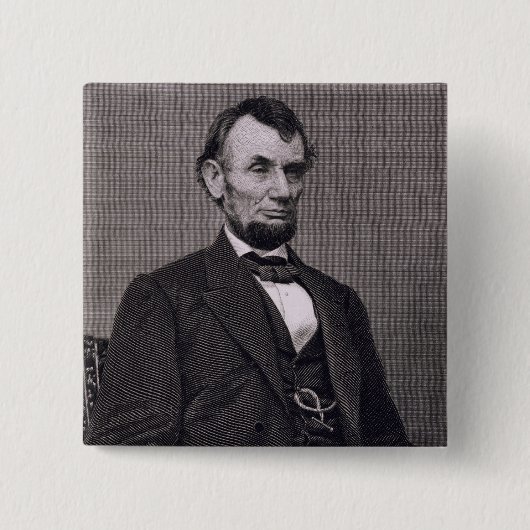 Abraham Lincoln, graviert von einer Fotografie Button (Vorderseite)