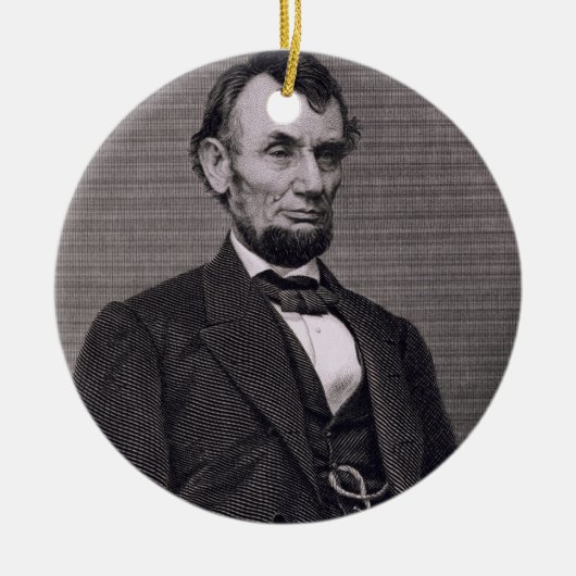 Abraham Lincoln, graviert von einer Fotografie Keramikornament (Vorne)