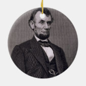 Abraham Lincoln, graviert von einer Fotografie Keramikornament (Hinten)
