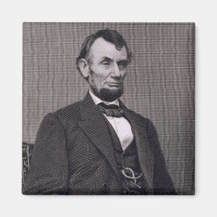 Abraham Lincoln, graviert von einer Fotografie Magnet