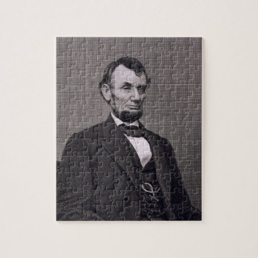 Abraham Lincoln, graviert von einer Fotografie Puzzle (Vertikal)
