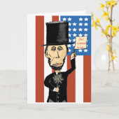 Abraham Lincoln Greeting Card Karte (Gelbe Blume)