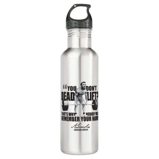 Abraham Lincoln Gym Spaß - Aufzug Trinkflasche (Vorderseite)