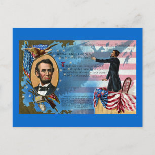 Abraham Lincoln hält die Gettysburg-Adresse Postkarte