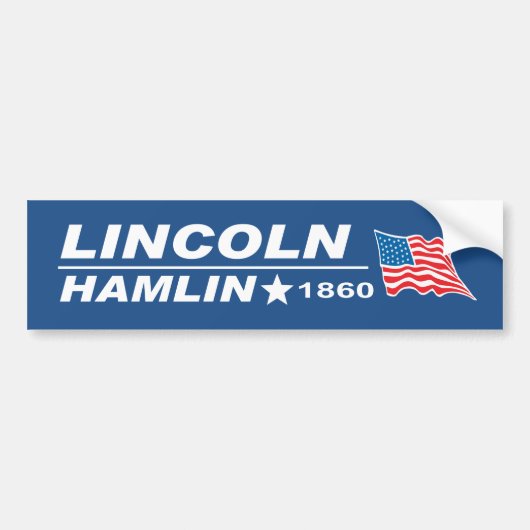 Abraham Lincoln- - Hannibal Hamlin-Wahl 1860 Autoaufkleber (Vorne)