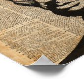 Abraham Lincoln Historisches Vintages Wörterbuch Poster (Ecke)