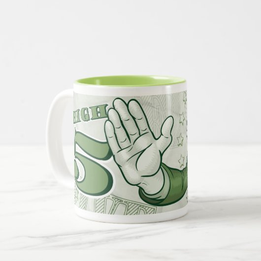 Abraham Lincoln hohe fünf Zweifarbige Tasse (Vorderseite Links)