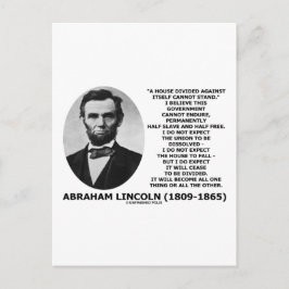 Abraham Lincoln House Dividenden kann kein Zitat h Postkarte