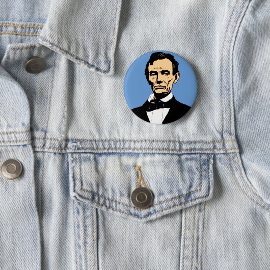 Abraham Lincoln-Illustration auf Blau Button (Beispiel)