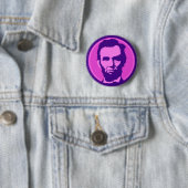 Abraham Lincoln im Pop Art Pink & Lila Button (Beispiel)