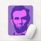 Abraham Lincoln im Pop Art Pink & Lila Mousepad (Mit Mouse)