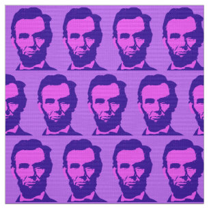 Abraham Lincoln in rosa u. in Lila Stoff