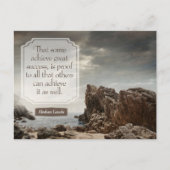 Abraham Lincoln Inspiration Zitat "Erfolg" Postkarte (Vorderseite)