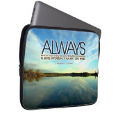 Abraham Lincoln Inspiration Zitat "Immer" Laptopschutzhülle (Vorne Rechts)