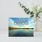 Abraham Lincoln Inspiration Zitat "Immer" Postkarte (Stehend Vorderseite)