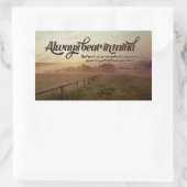 Abraham Lincoln Inspiration Zitat "Immer" Rechteckiger Aufkleber (Tasche)