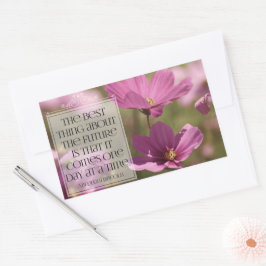 Abraham Lincoln inspirierendes Zitat "Die Zukunft" Rechteckiger Aufkleber