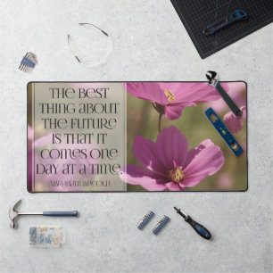 Abraham Lincoln inspirierendes Zitat "Die Zukunft" Schreibtischunterlage